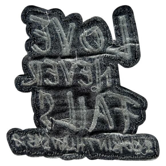 Love Never Fails Iron On Patch - Picture 3 of 3